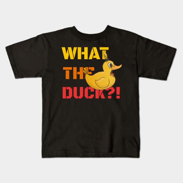 What The Duck - Funny Duck Kids T-Shirt by JTYDesigns